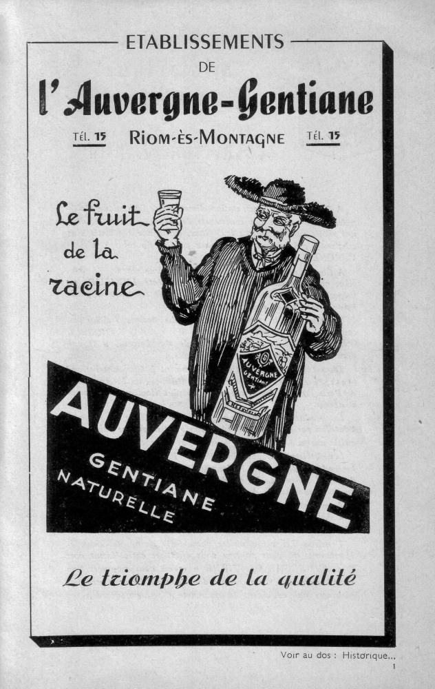 Auvergne gentiane 1948