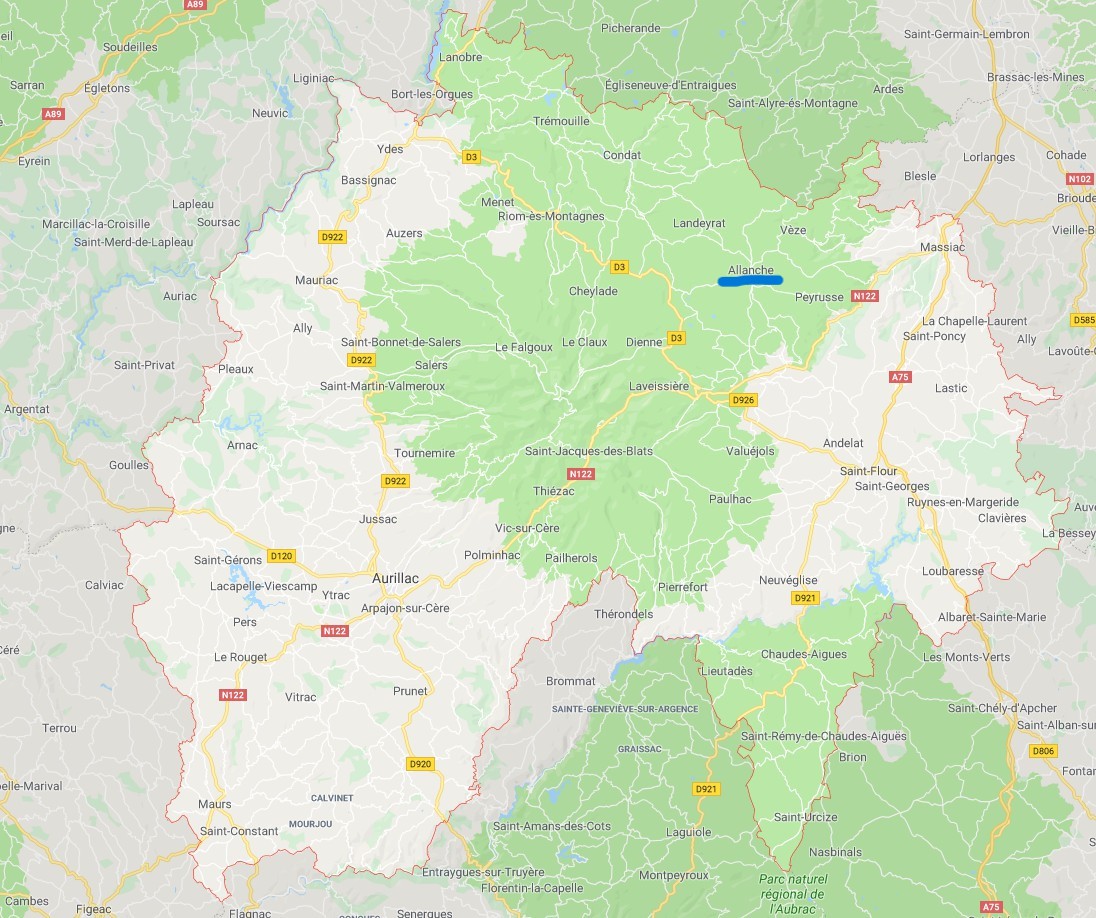 carte cantal departement 2